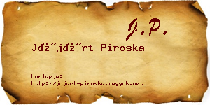 Jójárt Piroska névjegykártya